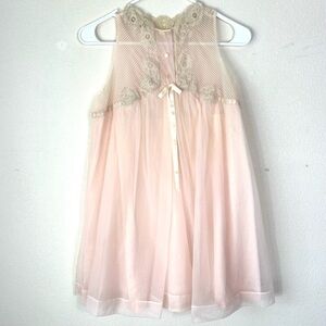 60s Gossard Artemis baby pink chiffon mini slip dress